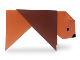 折纸狗图解教程 小狗的折纸方法
