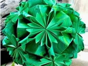 如何折纸花球 漂亮纸花球的折法图解