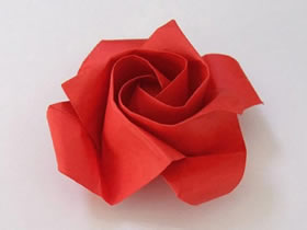 手工折纸玫瑰花详细步骤图解