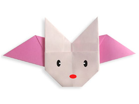 简单儿童折纸蝙蝠的折法图解
