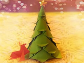 如何折纸圣诞树 一张纸折圣诞树图解