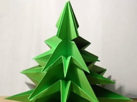 如何折纸立体圣诞树 立体圣诞树折纸图解