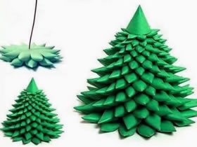 如何折纸立体圣诞树 立体圣诞树的折法图解