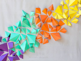 如何折纸立体墙饰 简单立体墙饰的折法图解