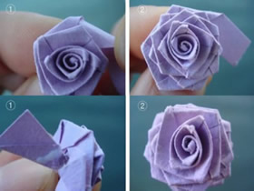 长纸条折玫瑰的方法 长纸条做玫瑰花图解