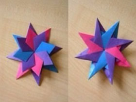 魔幻八角星的折法 八角星星折纸步骤图解