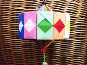 如何折纸灯笼的方法 儿童纸灯笼的折法图解