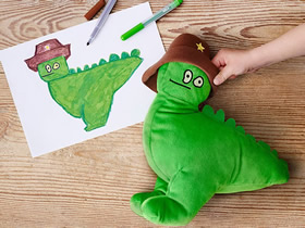 怎么制作创意布偶 把孩子的涂鸦变成布艺玩具