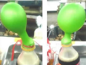 怎么用可乐把气球吹大 可乐吹气球的小实验
