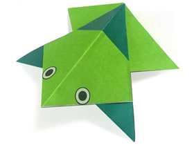 幼儿园折纸青蛙的教程 简单手工折纸青蛙图解