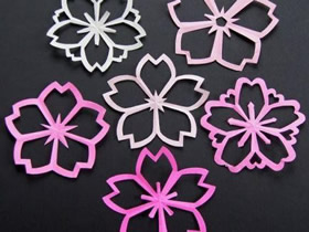 怎么剪纸樱花的方法 樱花的折法和剪法图解