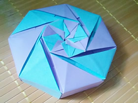 怎么折纸八角形礼盒 折纸八角形礼品盒图解