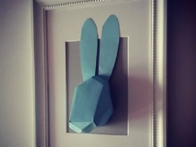 怎么折纸兔头的方法 立体兔头装饰的折法图解