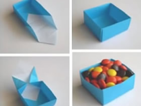 怎么折纸方形纸盒子 手工折纸方形盒子图解