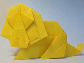 怎么折纸立体狮子图解 手工折纸狮子详细步骤