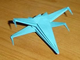 怎么折纸X翼战斗机 X翼星际战斗机的折法图解