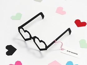 怎么做爱心派对眼镜 卡纸手工制作派对眼镜