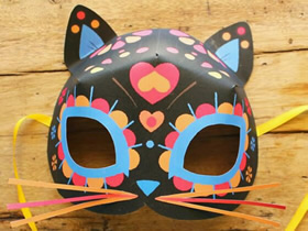 怎么做猫咪面具图解 儿童手工制作动物面具