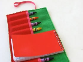 怎么做蜡笔笔袋图解 手工布艺儿童笔袋制作