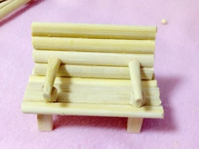 怎么做长椅模型图解 一次性筷子制作椅子模型