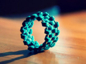 怎么做编织风戒指图解 皮绳编织指环手工制作
