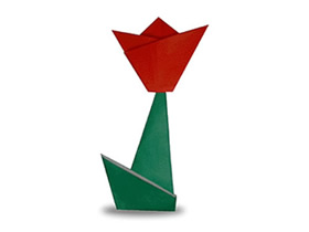 怎么折纸玫瑰花最简单 幼儿手工折纸玫瑰花