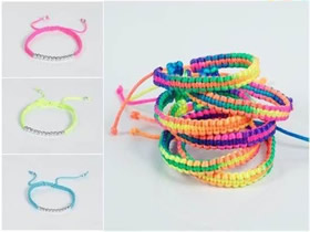 怎么编织四股绳手链 美丽彩虹手链的编法图解