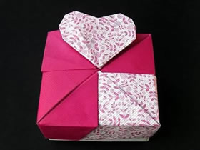 怎么折带爱心纸盒图解 有爱心礼品盒的折法