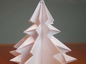 怎么折纸立体圣诞树 一张纸折圣诞树的折法