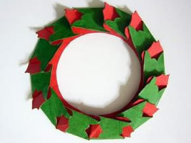 怎么做纸圣诞花环方法 卡纸手工制作圣诞花环