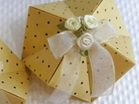 怎么做八角形糖果盒 手工折纸八角礼物盒图解