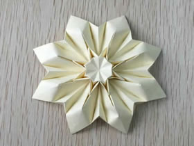 怎么折纸八瓣花的方法 超美八瓣纸花的折法