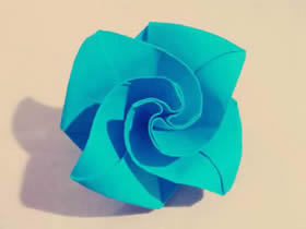 怎么折纸钻石玫瑰图解 手工钻石玫瑰花的折法