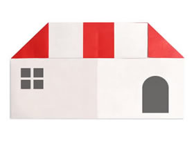 怎么折纸小房子的方法 幼儿手工房屋的折法