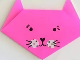 怎么简单折纸猫脸图解 儿童手工猫脸的折法