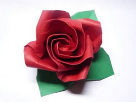 怎么折纸八瓣玫瑰花图解 手工玫瑰花折法步骤