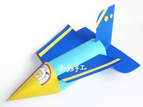怎么做卷纸芯小飞机 儿童手工制作战斗机模型