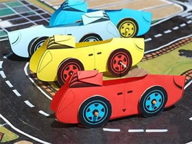 怎么做可以跑的玩具车 卡纸制作小汽车模型