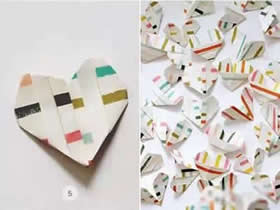 怎么折纸简单心形图解 幼儿手工爱心折叠方法