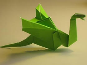怎么折纸简单翼龙图解 儿童手工折纸立体翼龙