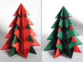 怎么折纸漂亮的圣诞树 手工立体圣诞树折法