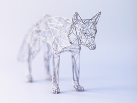 精美的手工艺术品！金属丝DIY立体动物雕塑