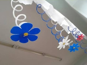 怎么做弹簧花的方法 卡纸手工制作花朵挂饰