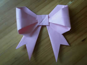 怎么简单折纸蝴蝶结 儿童手工蝴蝶结的折法