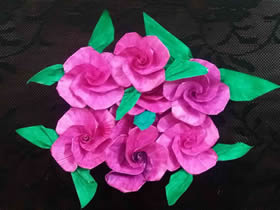 怎么手工折叠玫瑰花简单又漂亮的方法图解