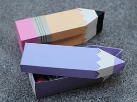 怎么做创意教师节礼品盒 卡纸制作铅笔礼盒方法