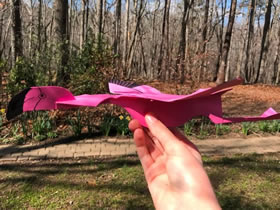 怎么做火烈鸟纸飞机 卡纸制作可以飞的火烈鸟