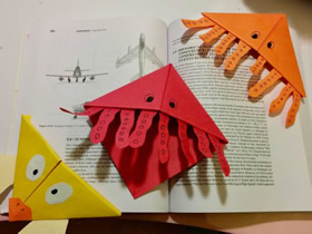 怎么折纸小动物书签的折法图解教程