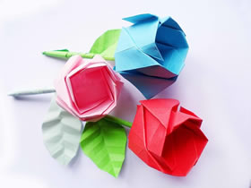 怎么折纸空心玫瑰花 手工玫瑰的折法详细过程