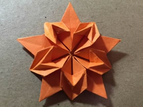 怎么手工折纸樱花星的折法图解教程